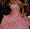 Traum Brautkleid/ Ballkleid mit Mini Pelz Jacke