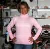 Damen Rollkragen Pullover rosa  Alpakawolle