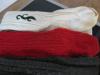 4 Paar Herren Trachtensocken weiß,  rot,  braun,  Schurwolle getragen TOP Gr. 42-43