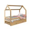 Bett mit Schublade Babybett Kinderbett Hausbett Kiefernholz D3