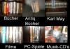 Gebrauchte Bücher,  Filme,  PC-Spiele und Musik-CD s