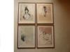 4 erotische  Bilder mit Rahmen von Otto Bachmann Luzern 1915 - Ascona 1996