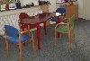 6 Ikea Trassent-Stühle,  je 2 blaue,  rote und grüne Bürostühle