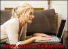 Heimarbeit am PC,  Online-Job im Home office,  Bürotätigkeit als Heimarbeit.