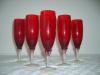 Rote Sekt- /  Weingläser