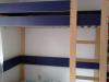 Hochbett blau/ buche
