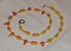 Kette Perlmutt und Perle,  gelb,  Handarbeit
