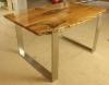 MASSIVER BAUMSTAMM HARZ LACKIERT EICHENTISCH ESSTISCH INDUSTRIAL KÜCHE 140x90x78