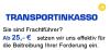 TRANSPORT INKASSO FRACHTINKASSO