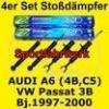 4er Set AL-KO Stoßdämpfer Top Road Gas (Audi A4 Sport/  VW Passat 3B)