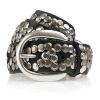 b.belt ECHTLEDER Markengürtel Schwarz Nieten Gr. 34-40 NEU