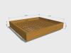 REINER BETT DOPPELBETT HOTELBETT GÄSTEBETT EICHENBETT MASSIVHOLZ 200x200x38cm