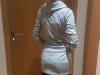 Damen Kapuzenkleid Grau Größe M