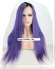 TOP VIRGIN ECHTHAARPerücke LACE Front Wig Purple Lila Schwarz NEU