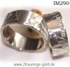 Eheringe Trauringe Weißgold 585 ausgefallen gehämmert matt - IM290