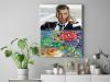 PIERCE BROSNAN Souvenir Kunst Geschenk 60x40 cm mit Rahmen! NEU!