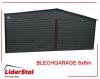 Blechgarage 6x6 Garage KFZ Lager Schuppe RAL7016 | mit Aufbau verzinkt Stahl
