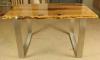 MASSIVER BAUMSTAMM HARZ LACKIERT EICHENTISCH ESSTISCH INDUSTRIAL KÜCHE 140x90x78
