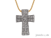 Halkette mit Kreuz Anhänger,  Diamanten und Gold günstig direkt vom Hersteller 