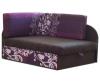 Ecksofa Schlaffunktion Kissen links/  rechts Jugendcouch Lila bis 163cm Wohnzimme