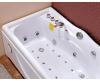 Badewanne Whirlpool Jacuzzi 9 Düsen LED Rechteckig Ozonsystem
