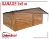 Blechgarage Garage Doppeltgarage Metallgarage,  9x5 m Holzoptik