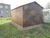 Blechgarage 3x5 in Holzoptik mit Satteldach,  mit Schwingtor