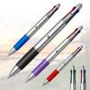24 Kugelschreiber, 4 Farben, Vierfarbig, Silber-Design