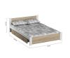 Bett aua Kiefernholz mit Lattenrost MDF-Platte Einzelbett Doppelbett Schlafzimme