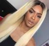 T-Part Lace Wig ECHTHAARPerücke Hellblond #613 dunkles Rooting NEU