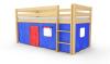 Kinderbett Jugendbett Spielbett Hochbett Etagenbett mit Vorhang Lattenrost Kiefe