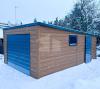 Blechgarage 4x6m Fertiggarage Stahlgarage Werkzeugschuppen Holzoptik Günstige Pr