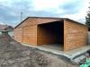 Blechgarage Garage Doppeltgarage Metallgarage,  9x5 m Holzoptik