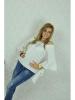 Bluse Damenbluse Damentop Blouse Damenhemnd Top 3/  4 Ärmel Tunika