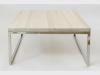WHITE SINE COUCHTISCH ESCHE ESCHENHOLZ MASSIVHOLZ METALLRAHMEN 90x90x35cm