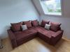 Couch in L-Form,  braun,  240x200cm