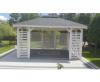 GARTENHAUS GARTENLAUBE KLEBEDACH MIT HOLZ CIECHANOW BITUMENSCHINDELN 3,  5mx4,  5m