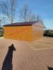 Blechgarage Garage Doppeltgarage Metallgarage,  9x5 m Holzoptik