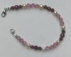 Armband,  Kristalperlen in violetttönen und Perlen