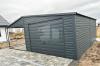 BLECHGARAGE 4M X 5M SCHWINGTOR ANTHRAZIT SATTELDACH GP263