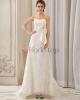 Brautkleid mit Kristall Blumenbrosche mit Tüll - Mode-top.de
