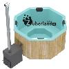 Zuber,  Badebottich,  Whirlpool,  Pool achteckig 1,  8x1,  8m mit 27kW Aluminium Ofen