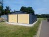 Blechgarage Garage Doppeltgarage Metallgarage,  7x6 m mit Aufbau Anthrazitgrau