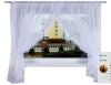 Fertige Gardine AUSTRALIA 500x150/  600x150 Weiss Voile Gipüre Fensterdekoration