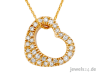 Diamantschmuck,  Collier,  Halskette mit Herz Anhänger,  Diamanten,  Gold günstig