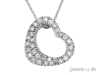 Diamantcollier mit Herz Anhänger,  Diamanten,  Weißgold günstig online kaufen bei 