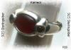 Ring,  925 Silber mit gefassten Karneol