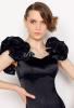 Satin V-Ausschnitt elastischer gewebter Satin-okdame.de