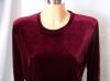 Dunkelroter Samt-Velours Pullover Damenpullover Pullover bordeaux 42 44