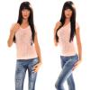 Damen T-Shirt mit Pailletten,   rosa